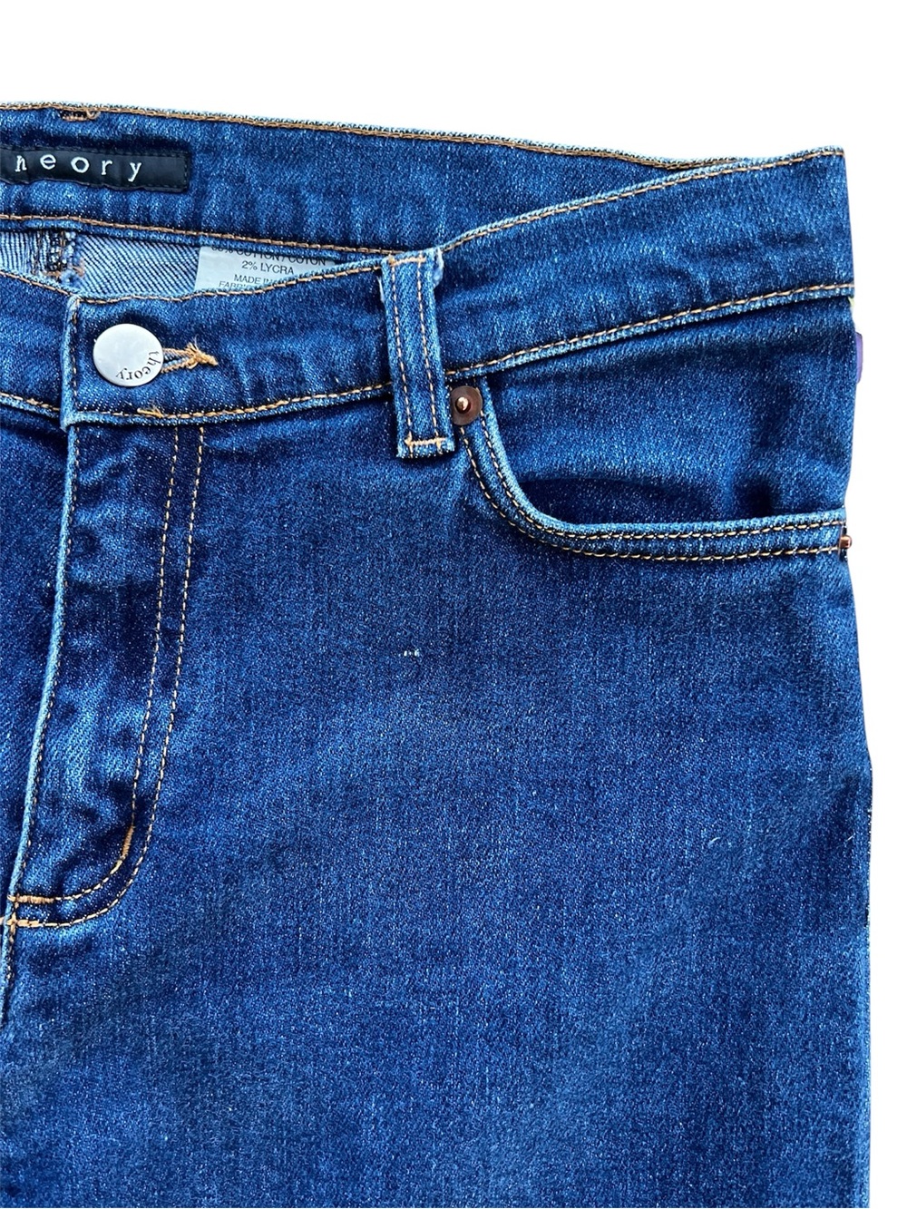 Theory Dark Wash Straight Jeans Women’s Size 8 - Picture 6 of 9